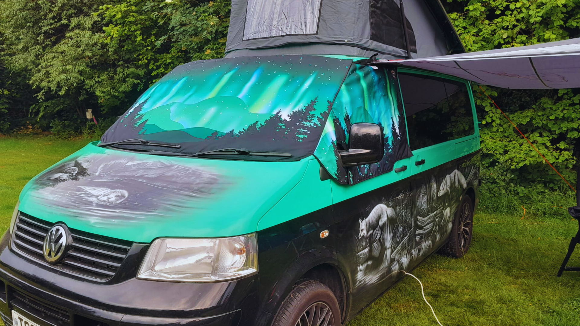 Northern Lights Campervan windscreen cover