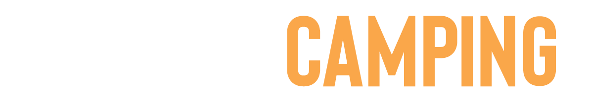 Custom Camping White and Orange Logo